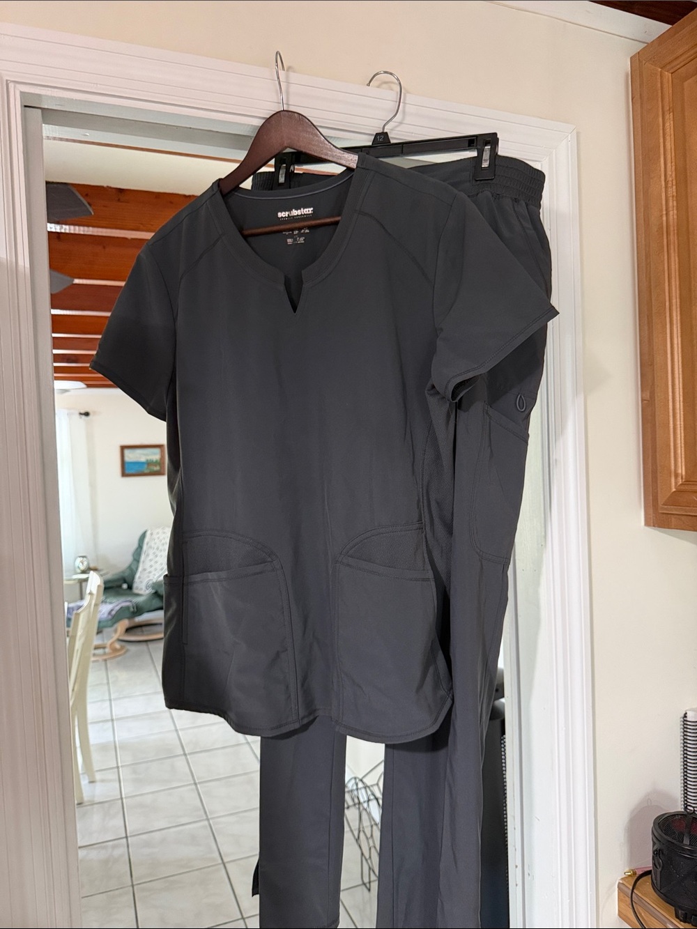 Scrubstar Women's Medical Scrub Set in Dark Gray